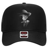 Dapper Cat High Crown Mesh Back Trucker Hat