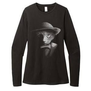 Dapper Cat Womens CVC Long Sleeve Shirt