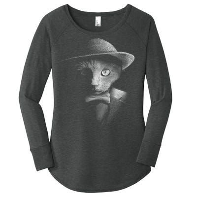 Dapper Cat Women's Perfect Tri Tunic Long Sleeve Shirt