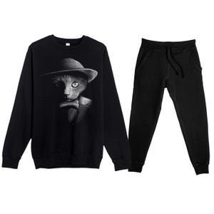 Dapper Cat Premium Crewneck Sweatsuit Set