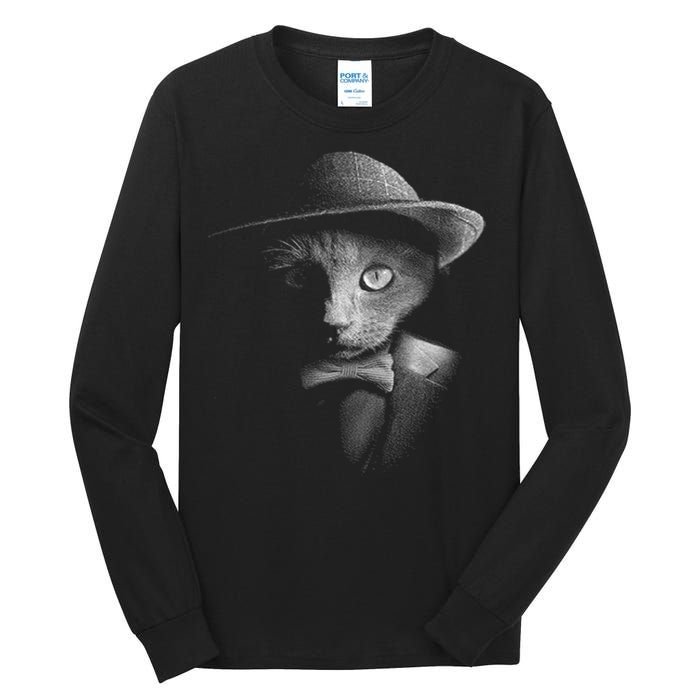 Dapper Cat Tall Long Sleeve T-Shirt