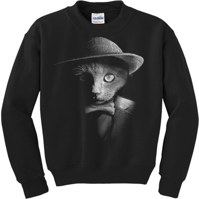 Dapper Cat Kids Sweatshirt