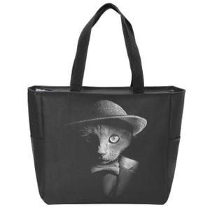 Dapper Cat Zip Tote Bag