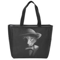 Dapper Cat Zip Tote Bag