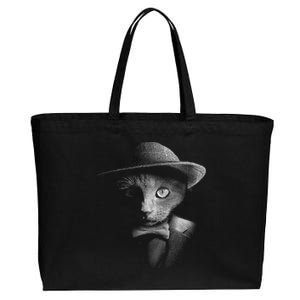 Dapper Cat Cotton Canvas Jumbo Tote