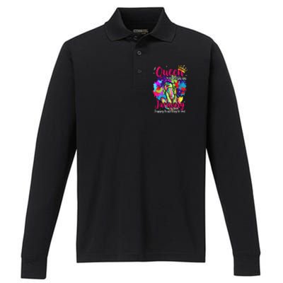 Dashiki A Queen Was Born In January Happy Birthday To Me Performance Long Sleeve Polo