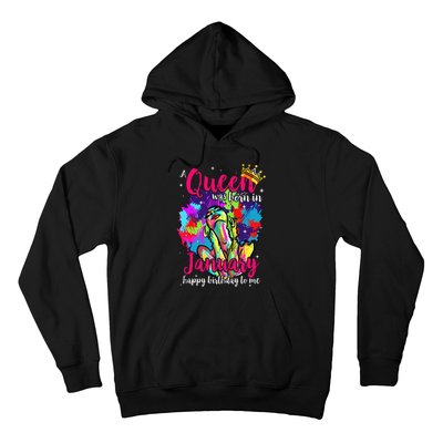 Dashiki A Queen Was Born In January Happy Birthday To Me Hoodie