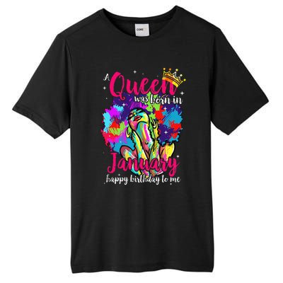 Dashiki A Queen Was Born In January Happy Birthday To Me Tall Fusion ChromaSoft Performance T-Shirt