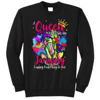 Dashiki A Queen Was Born In January Happy Birthday To Me Tall Sweatshirt