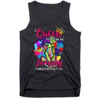 Dashiki A Queen Was Born In January Happy Birthday To Me Tank Top