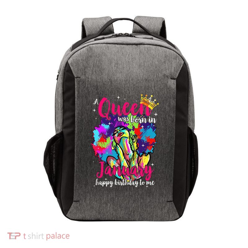 Dashiki A Queen Was Born In January Happy Birthday To Me Vector Backpack