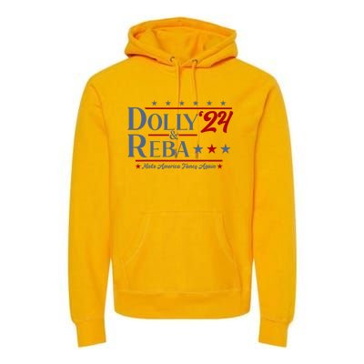 Dolly And Reba 2024 Make America Fancy Again Retro Premium Hoodie