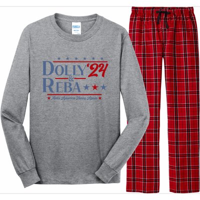 Dolly And Reba 2024 Make America Fancy Again Retro Long Sleeve Pajama Set