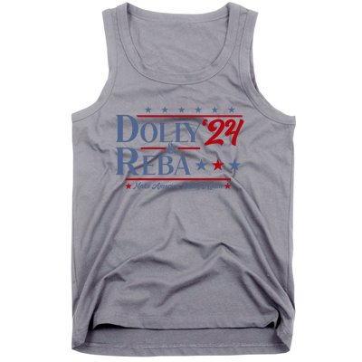 Dolly And Reba 2024 Make America Fancy Again Retro Tank Top