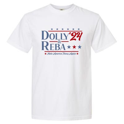 Dolly And Reba 2024 Make America Fancy Again Retro Garment-Dyed Heavyweight T-Shirt