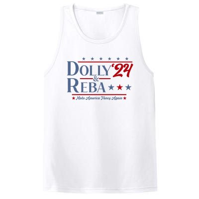 Dolly And Reba 2024 Make America Fancy Again Retro PosiCharge Competitor Tank