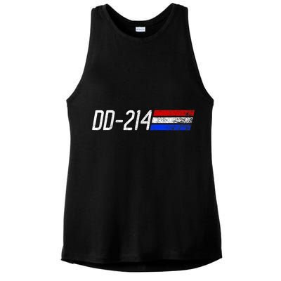 Dd214 Alumni Retired Military Veteran Dd 214 Alumni Ladies PosiCharge Tri-Blend Wicking Tank