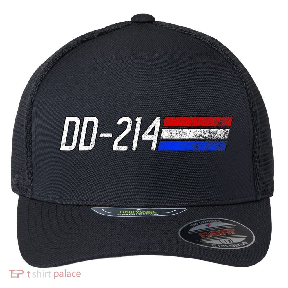 Dd214 Alumni Retired Military Veteran Dd 214 Alumni Flexfit Unipanel Trucker Cap