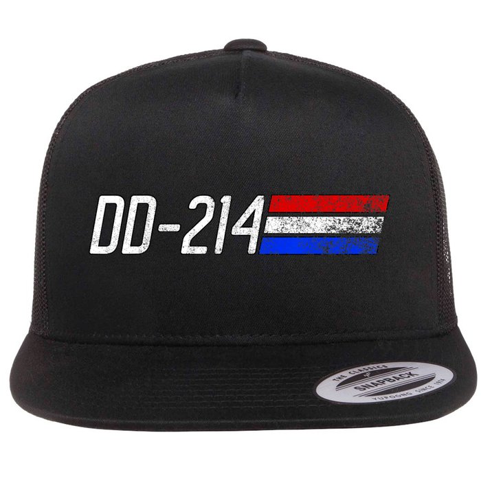 Dd214 Alumni Retired Military Veteran Dd 214 Alumni Flat Bill Trucker Hat