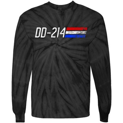 Dd214 Alumni Retired Military Veteran Dd 214 Alumni Tie-Dye Long Sleeve Shirt