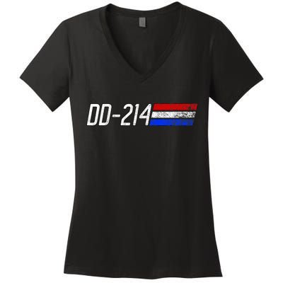 Dd214 Alumni Retired Military Veteran Dd 214 Alumni Women's V-Neck T-Shirt
