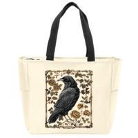 Dark Academia Raven Teacher Zip Tote Bag