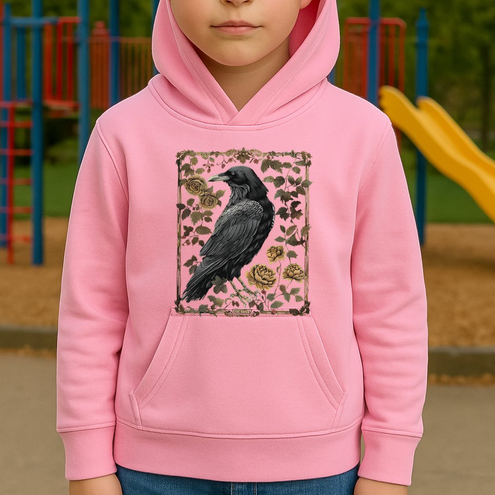 Dark Academia Raven Teacher Kids Hoodie