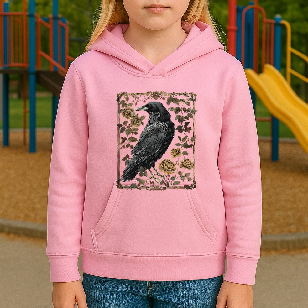 Dark Academia Raven Teacher Kids Hoodie