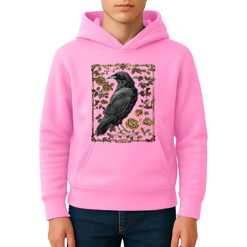 Dark Academia Raven Teacher Kids Hoodie