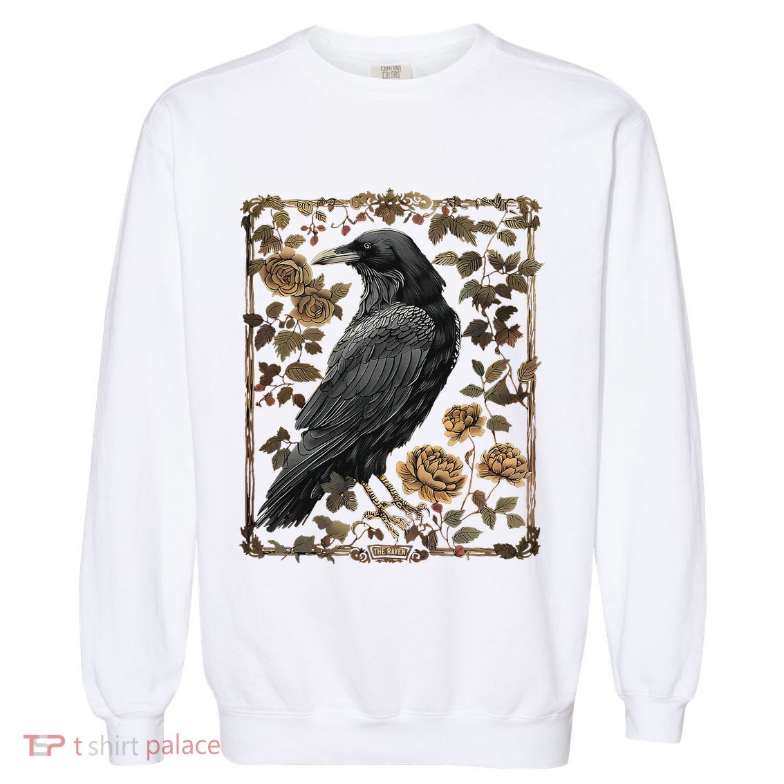 Dark Academia Raven Teacher Garment-Dyed Sweatshirt