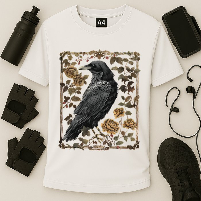Dark Academia Raven Teacher Cooling Performance Crew T-Shirt