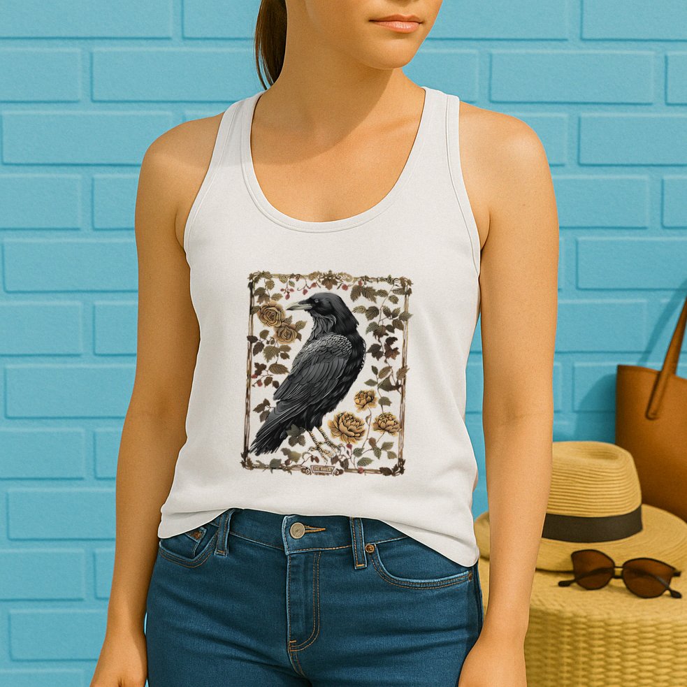 Dark Academia Raven Teacher Womens Tank Top