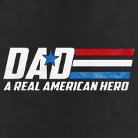 Dad A Real American Hero 7 Panel Mesh Trucker Snapback Hat