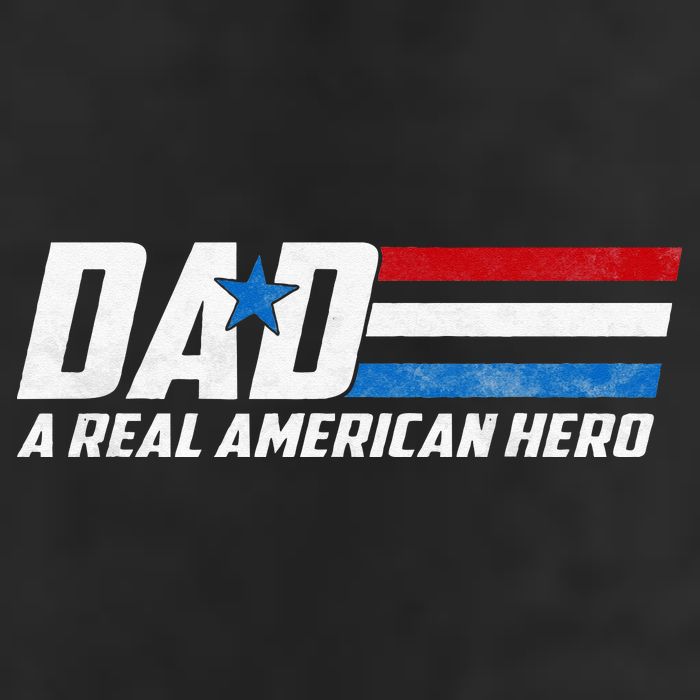 Dad A Real American Hero 7 Panel Mesh Trucker Snapback Hat