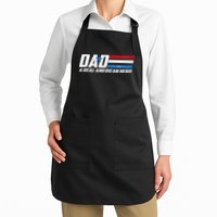 Dad A Real American Hero Full-Length Apron With Pockets