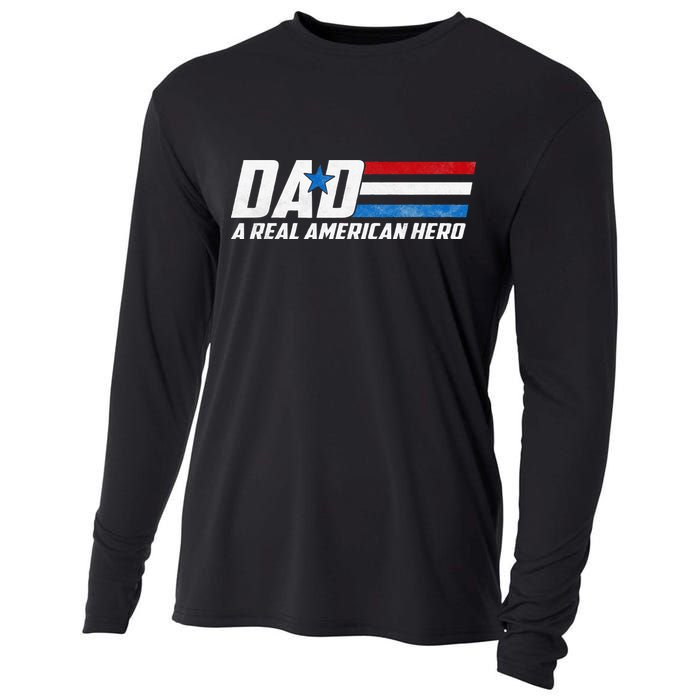 Dad A Real American Hero Cooling Performance Long Sleeve Crew