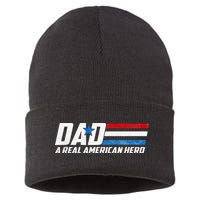 Dad A Real American Hero Sustainable Knit Beanie