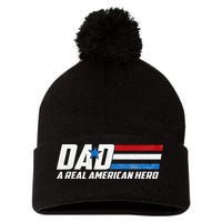 Dad A Real American Hero Pom Pom 12in Knit Beanie
