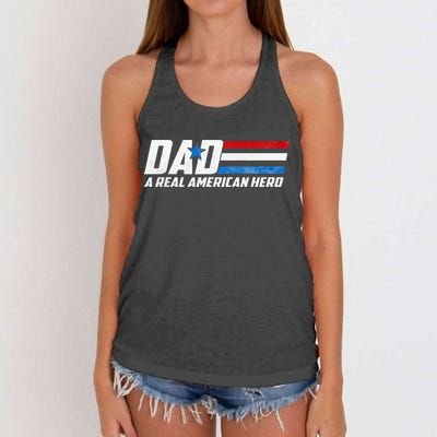 Dad A Real American Hero Women's Knotted Racerback Tank