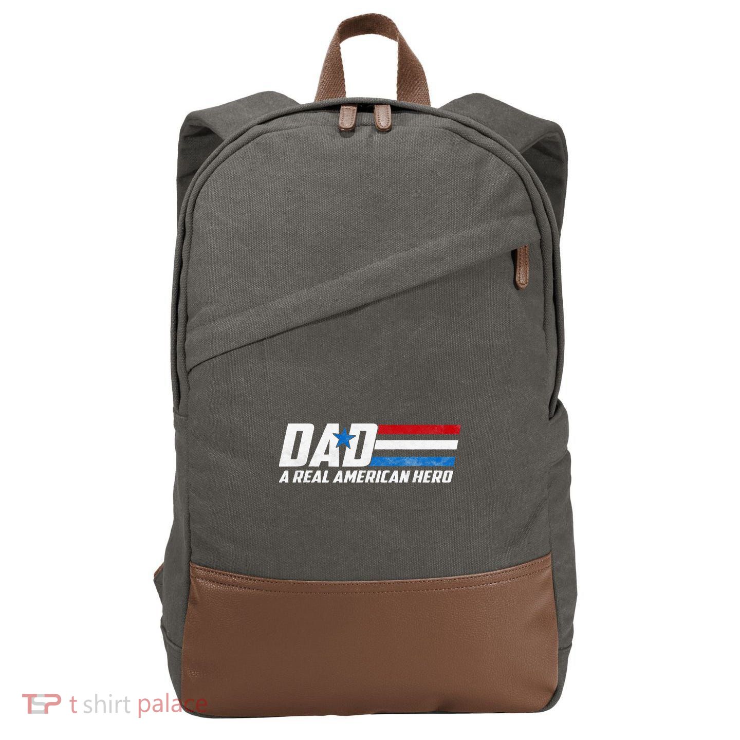 Dad A Real American Hero Cotton Canvas Backpack