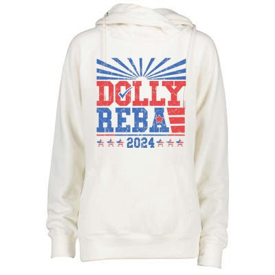 Dolly And Reba 2024 Womens Funnel Neck Pullover Hood