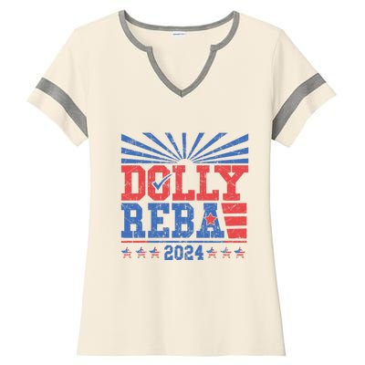 Dolly And Reba 2024 Ladies Halftime Notch Neck Tee