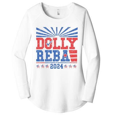 Dolly And Reba 2024 Women's Perfect Tri Tunic Long Sleeve Shirt