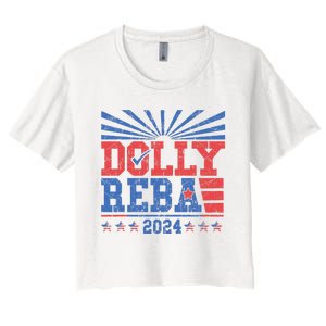 Dolly And Reba 2024 Women's Crop Top Tee