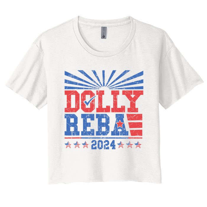 Dolly And Reba 2024 Women's Crop Top Tee