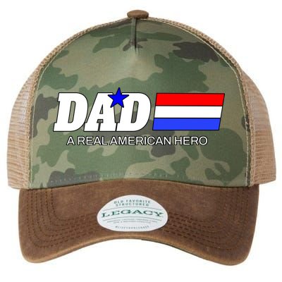 Dad A Real American Hero Legacy Tie Dye Trucker Hat