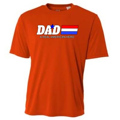 Dad A Real American Hero Cooling Performance Crew T-Shirt