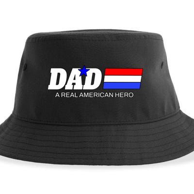 Dad A Real American Hero Sustainable Bucket Hat
