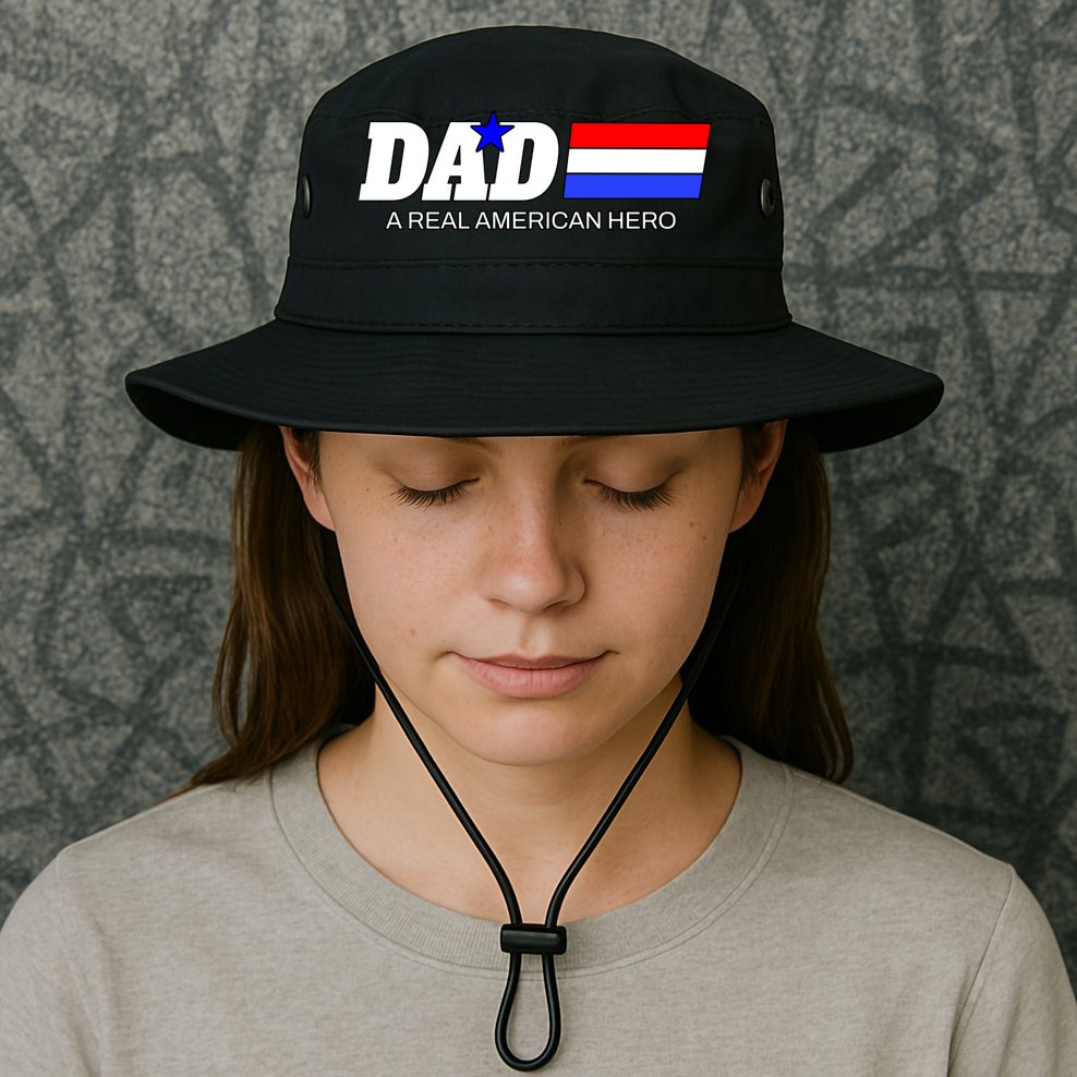 Dad A Real American Hero Bucket Hat