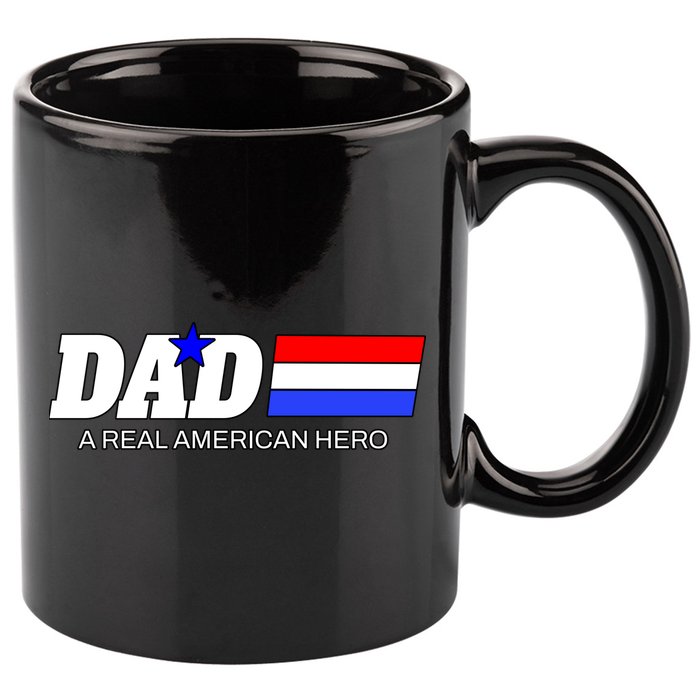 Dad A Real American Hero 11oz C Handle Ceramic Mug